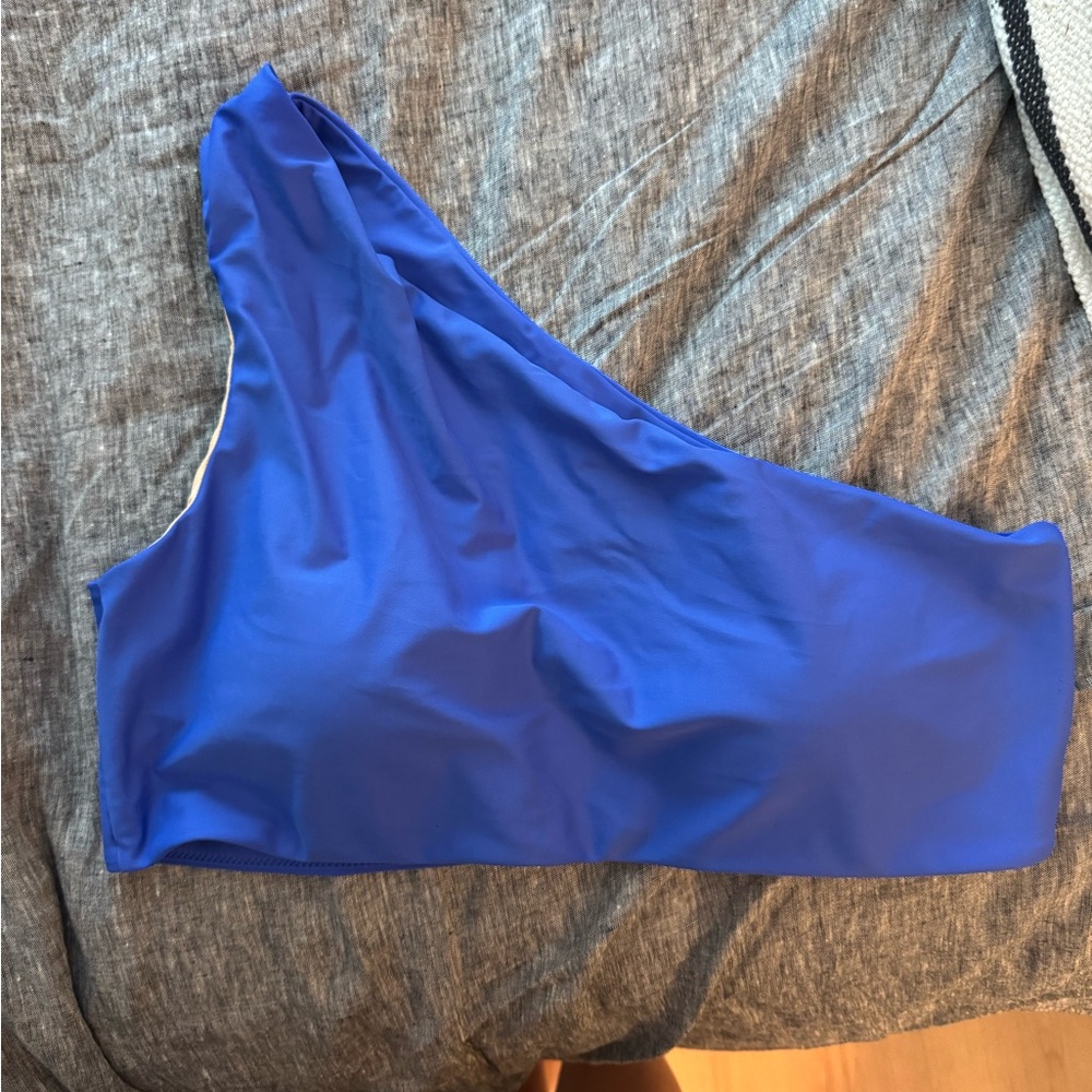 Summersalt Blue One-Shoulder Bikini Top